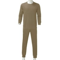 Костюми за мъжки есен 2 части твърди ризи с дълъг ръкав и дълги панталони