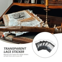 Чанти прозрачни стикери за дантела ръчна сметка стикери Направи си DIY Планиращ декоративен стикер
