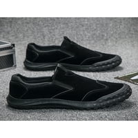 Мъжки маратонки за предни разговори за приплъзване на работни обувки комфорт ежедневни обувки спортни дишащи апартаменти мъже на открито хляби черни 7.5