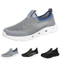 DMQUPV MENS AIR ниско маратонки и модерен нов модел куха мрежа дишащи удобни спортни обувки ботуши маратонки мъже Технически sportshoe Тъмно сиво 8.5