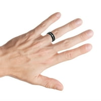 Волфрамов карбид черен IP покрит четен финиширан лентен пръстен за мъже и дами