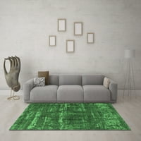 Ahgly Company Indoor Square Oriental Emerald Green Industrial Area Rugs, 8 'квадрат