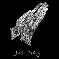 Тениска на думата на поп арт момче - молитвени ръце