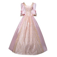 Дамска готическа винтидж рокля стимпанк ретро двор принцеса половин ръкав рокля