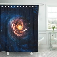Синьо невероятно красива спирала галактика някъде в дълбоко пространство баня декор баня завеса за душ