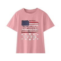 Kid Toddler ризи 4 юли тениски 3d графични отпечатани тийнейджъри момчета момичета новост модна къса ръкав унизинг ежедневни върхове деца деца бебешки дрехи ежедневно облекло