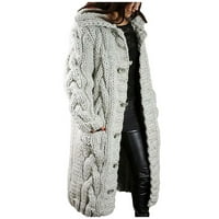 Женско палто с голям размер палто с едно жилетка пуловер джобно палто