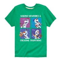Замразени - Създаване на спомени Създаване на традиции - Графична тениска с малко дете и младежки