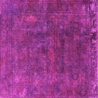 Ahgly Company Indoor Rectangle Oriental Pink Industrial Area Rugs, 6 '9'