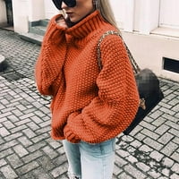 Зима есен Дамски пуловери покрийте от рамото ежедневно плетено твърд пуловер с дълъг ръкав Небрежни върхове
