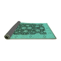 Ahgly Company вътрешен правоъгълник Ориентал тюркоазено сини традиционни килими, 2 '5'