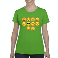 - Женска тениска с къс ръкав, до женски размер 3XL - Emoji Entourage