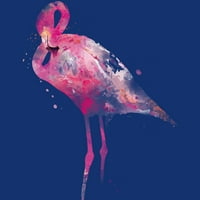 Розово Фламинго Дамски Кралски Хедър Син Графичен Състезателен Гръб Потник-Дизайн От Хора Л