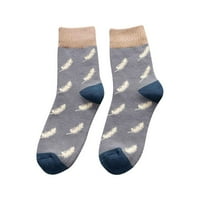 Jeashchat зима жени коралови руно чорапи средна тръба ретро чорапи