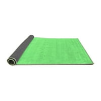 Ahgly Company Indoor Rectangle Solid Emerald Green Modern Area Rugs, 2 '5'