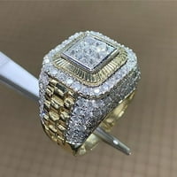 PGERAUG Подаръци за жени Бизнес мъже Модни бижута Гадже подарък пръстен сватбен пръстен Бижута Размер 6- пръстен