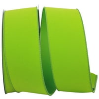 Хартиено кадифена коледна вар Зелена полиестерна лента, 10yd 4in, 1 пакет