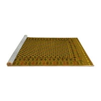 Ahgly Company Machine Wareable Indoor Rectangle Southwestern Yellow Country Area Rugs, 3 '5'