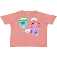 Мастически смешно не съм желе медуза в синьо и розово подарък за дете на дете или тениска за момиче