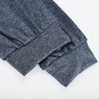 Женски джогинг панталони за джогинг за джогинг на ежедневни товари с теглене с джобове със сини XL