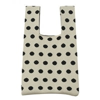 Дамски модни ежедневни чанта китката мека плета пазарска чанта скитник чанта за подарък за рожден ден