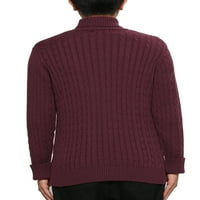 Мъжки Поло дълги ръкави пуловер кабел плета пуловер