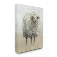 Ступел индустрии пухкави овце ферма животни Бежов тен живопис Дизайн от Итън Харпър, 30 40