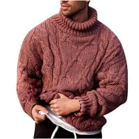 Мъжка есен зима Случайни Модерен Дълъг ръкав плътен Пуловер трикотажен пуловер поло блуза върхове риза