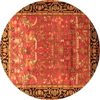 Агли Компания Закрит Кръг Персийски Оранжев Традиционна Зона Килими, 7 ' Кръг