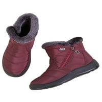 Колиша женски глезена ботуш плюшени облицовани къси ботуши на открито зимни топли обувки