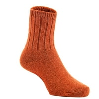 Сдвоя детски издръжливи, разтегливи, дебели и топли вълнени чорапи. Перфектен като зимен снежен чорап и всички сезони fs la size 2y-4ybrown