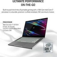 Razer Blade Gaming Laptop, 15.6 4K OLED дисплей, Intel I7-10750H 5.0GHz, Nvidia Geforce RT Max-Q 8GB GDDR6, Wi-Fi 6, Thunderbolt 3, Backlit KB, Dolby Audio, Win 10, W Accessories