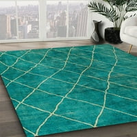 Ahgly Company Indoor Square Abstract Light Sea Green Abstract Reain Cugs, 7 'квадрат