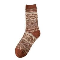 Qazqa жени ретро многоцветни етнически стил забавни модни чорапи модни чорапи